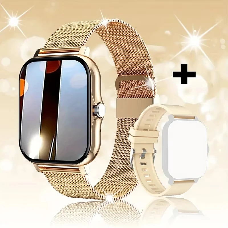 LAXASFIT 2025 Novo Relógio Inteligente para Homens Mulheres Presente Tela de Toque Completa Esportes Fitness Relógio Bluetooth Chamada Digital Smartwatch