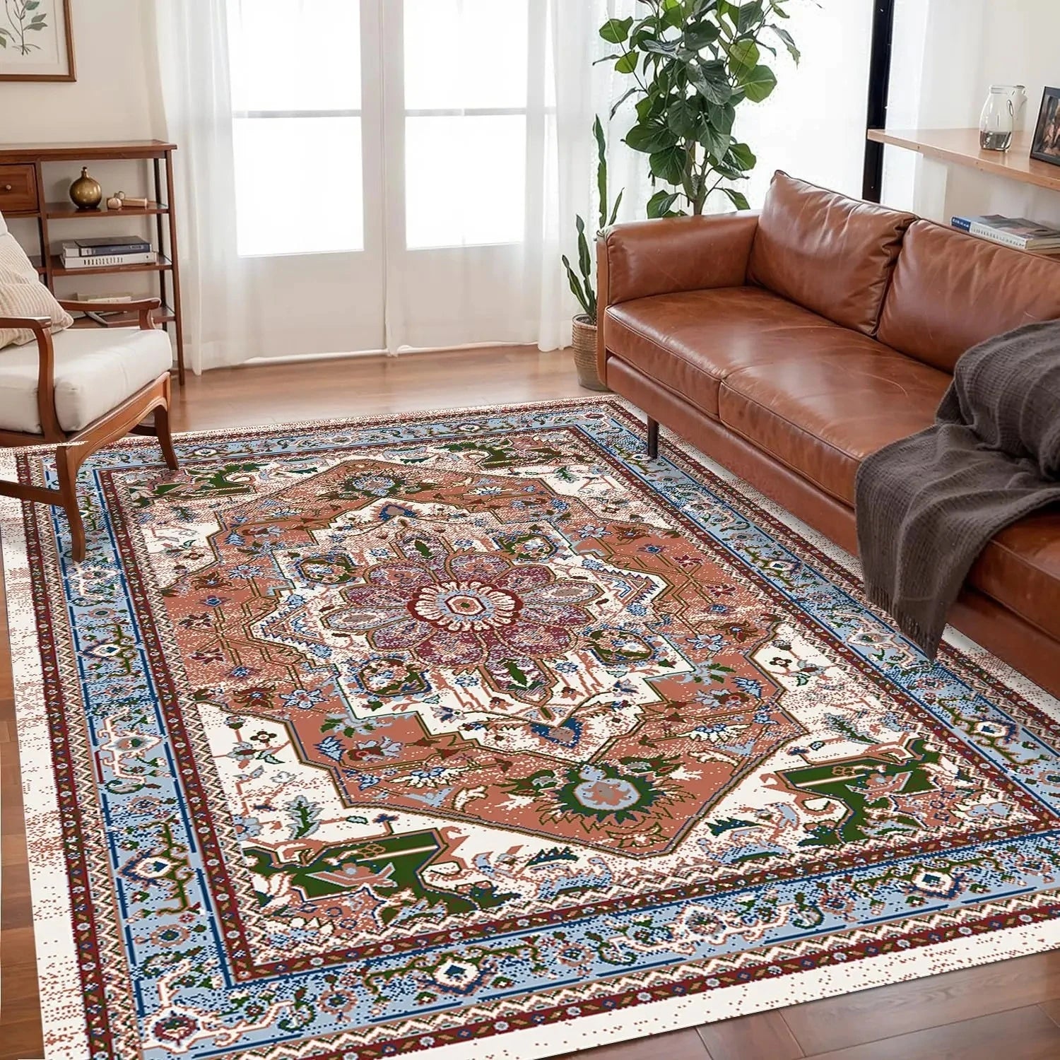 Vikama boêmio cristal veludo tapete antiderrapante para sala de estar, piso quarto tapetes tamanho grande, tapetes de sofá, estudo, decoração de casa